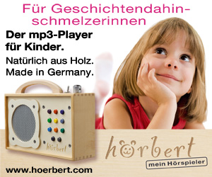 hrbert - hochwertiger mp3-Player fr Kinder aus Holz