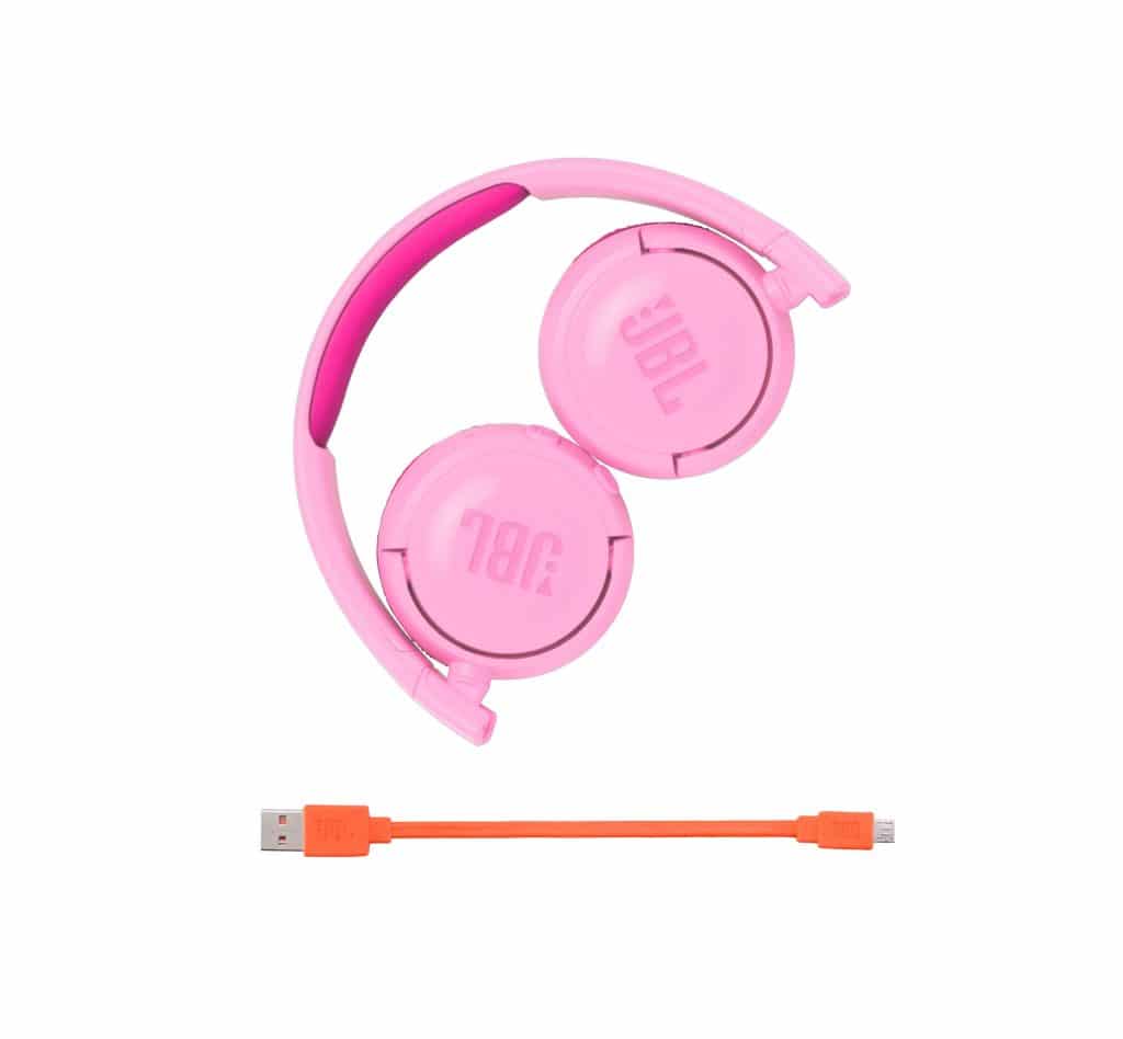 JBL JR300BT Bluetooth Kopfhörer für Kinder - Pink mit Ladekabel