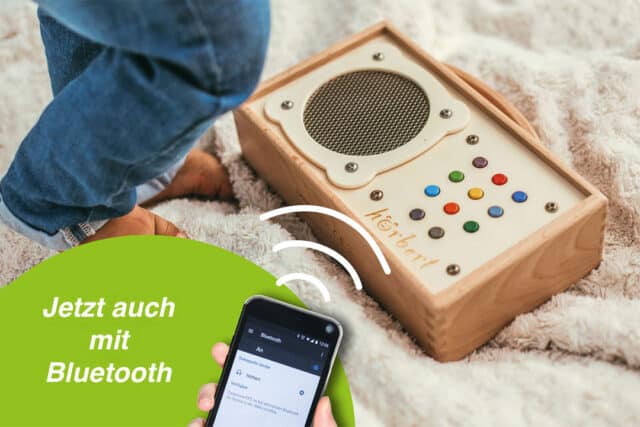 hörbert jetzt auch mit Bluetooth Modul zum Streamen und Verbinden mit Bluetooth Kopfhörern