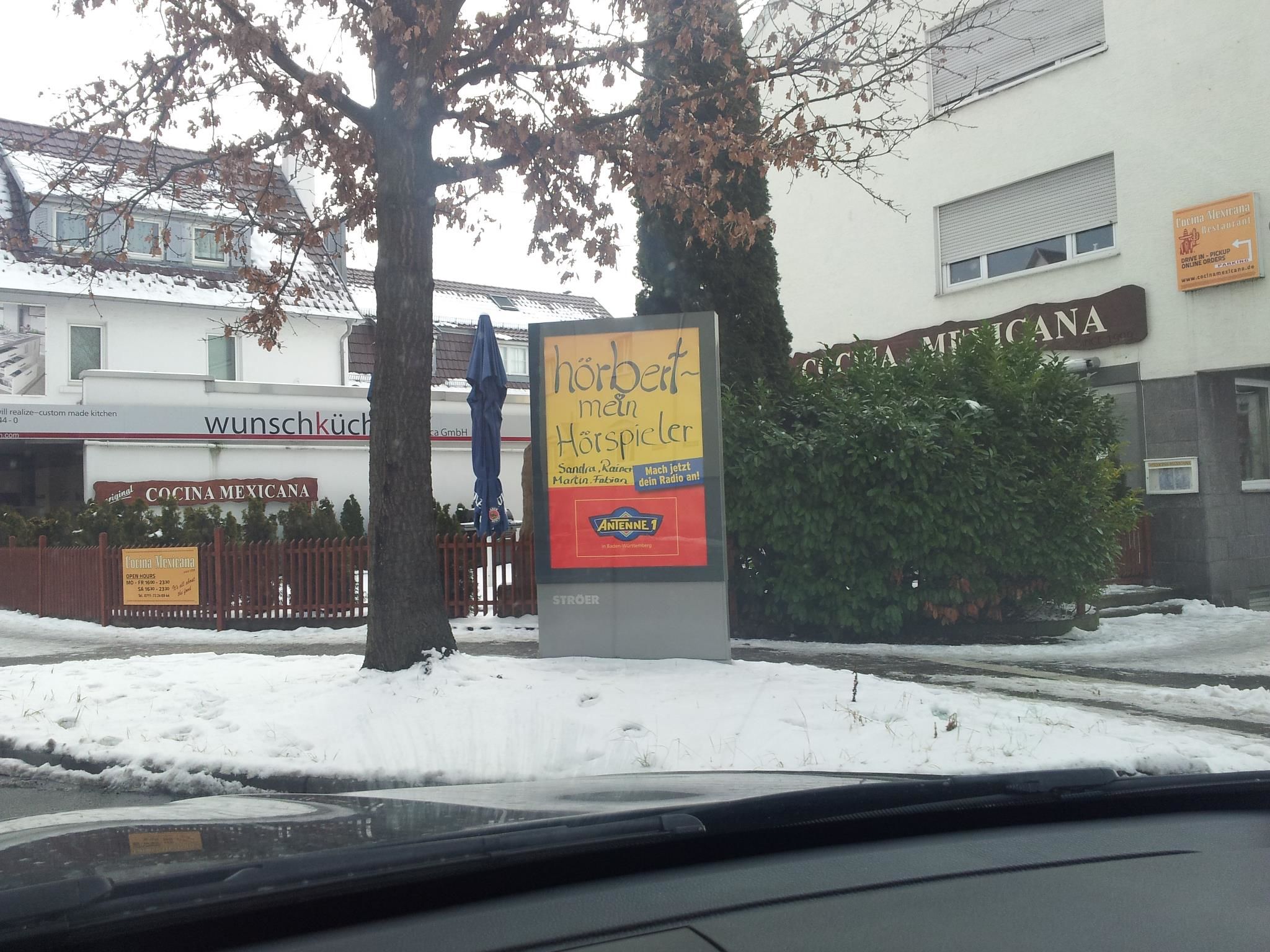 Werbung Antenne 1 Plakat