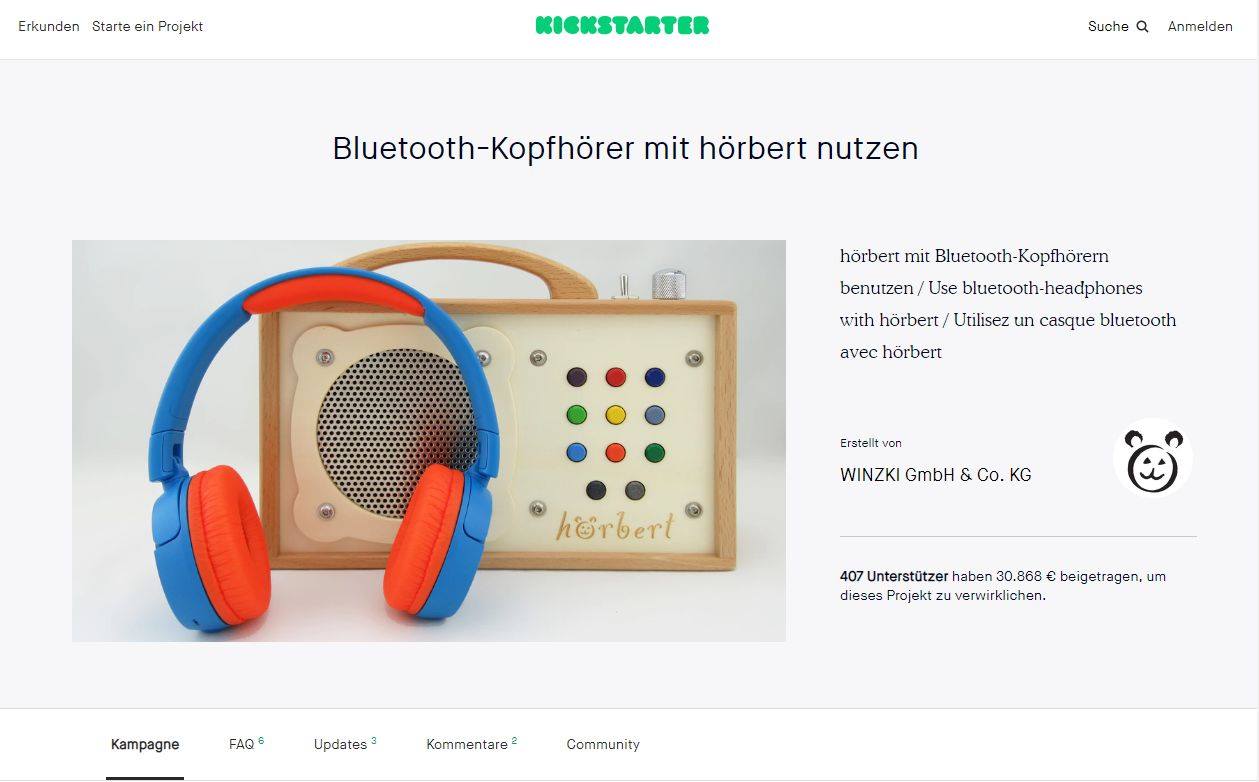10 Jahre hörbert Kickstarter Kampagne Bluetoothmodul