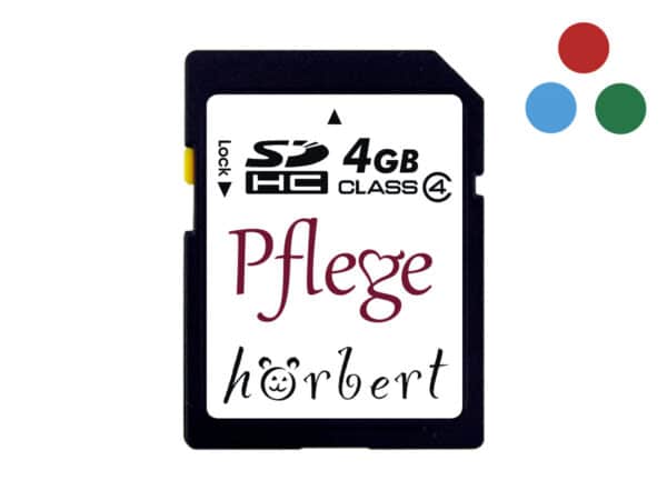Speicherkarte für hörbert - Pflege
