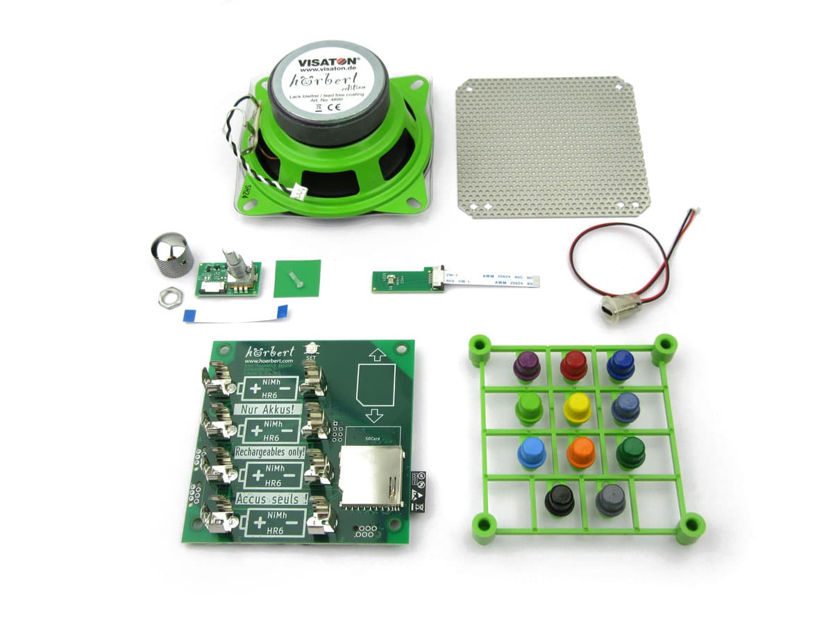 hörbert Elektronikbausatz V3 mit LED, USB-C Ladefunktion, Bluetooth, W-LAN und Mikrofon