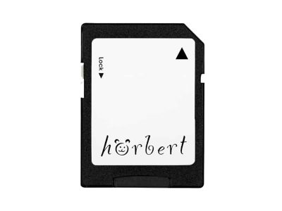 SD-Speicherkarte mit hörbert-Schriftzug
